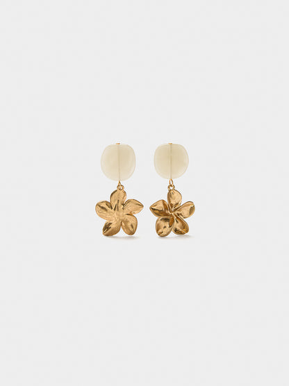 Earrings With Flower