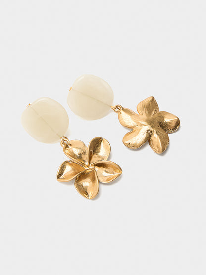 Earrings With Flower