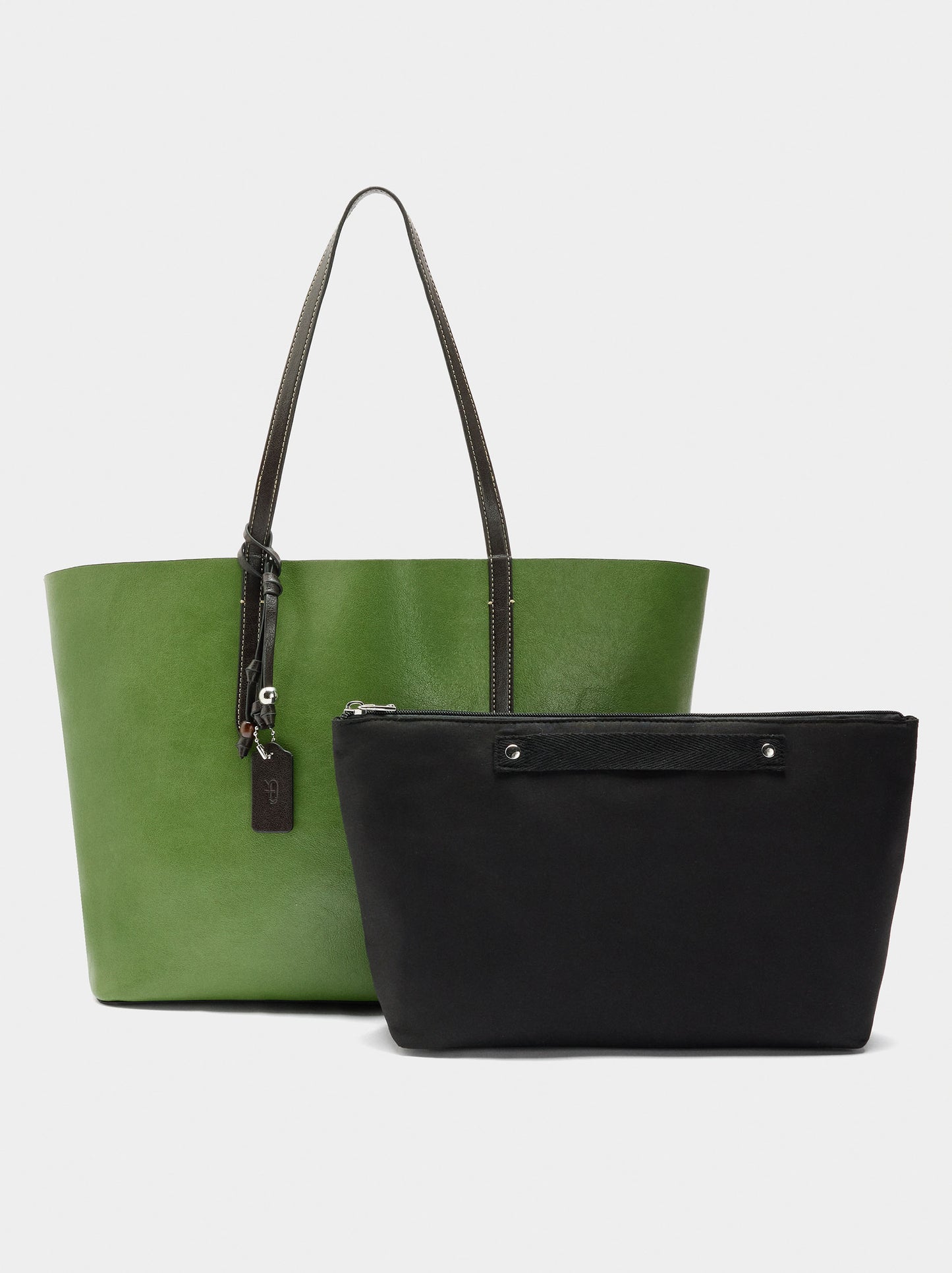 Reversible Shopper Bag With Removable Pouch L