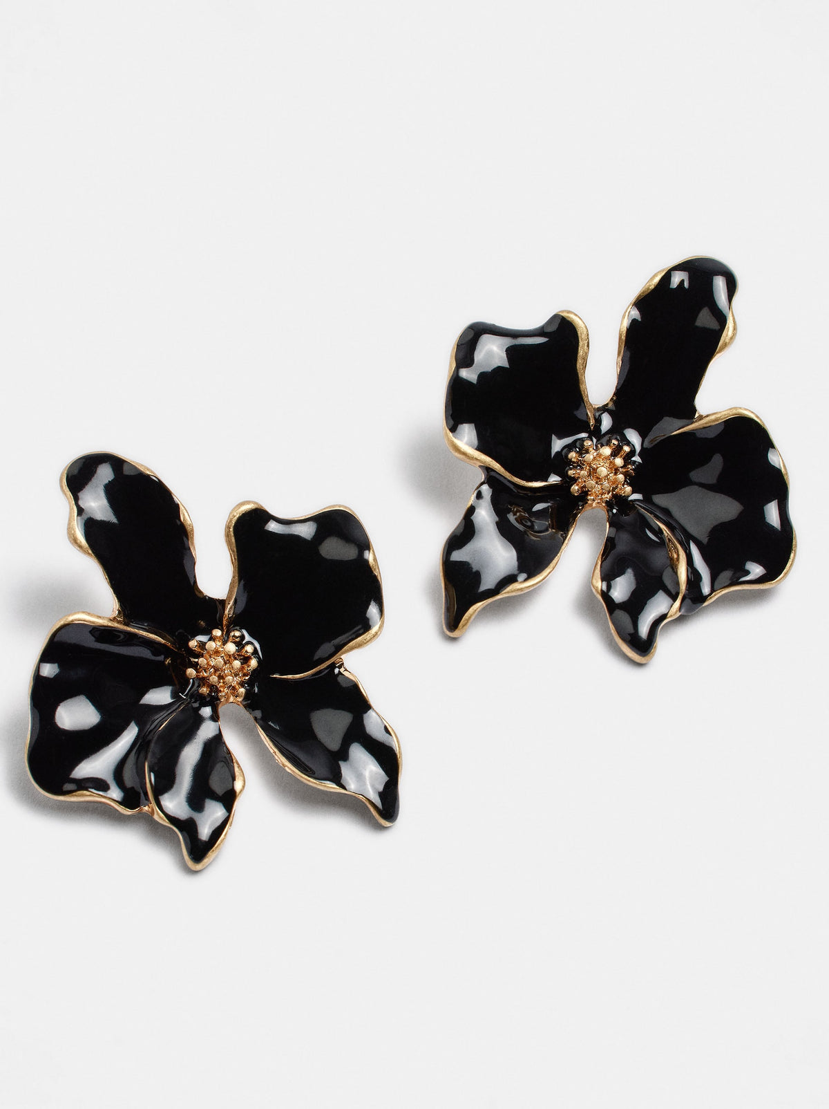 Flower Earrings With Enamel