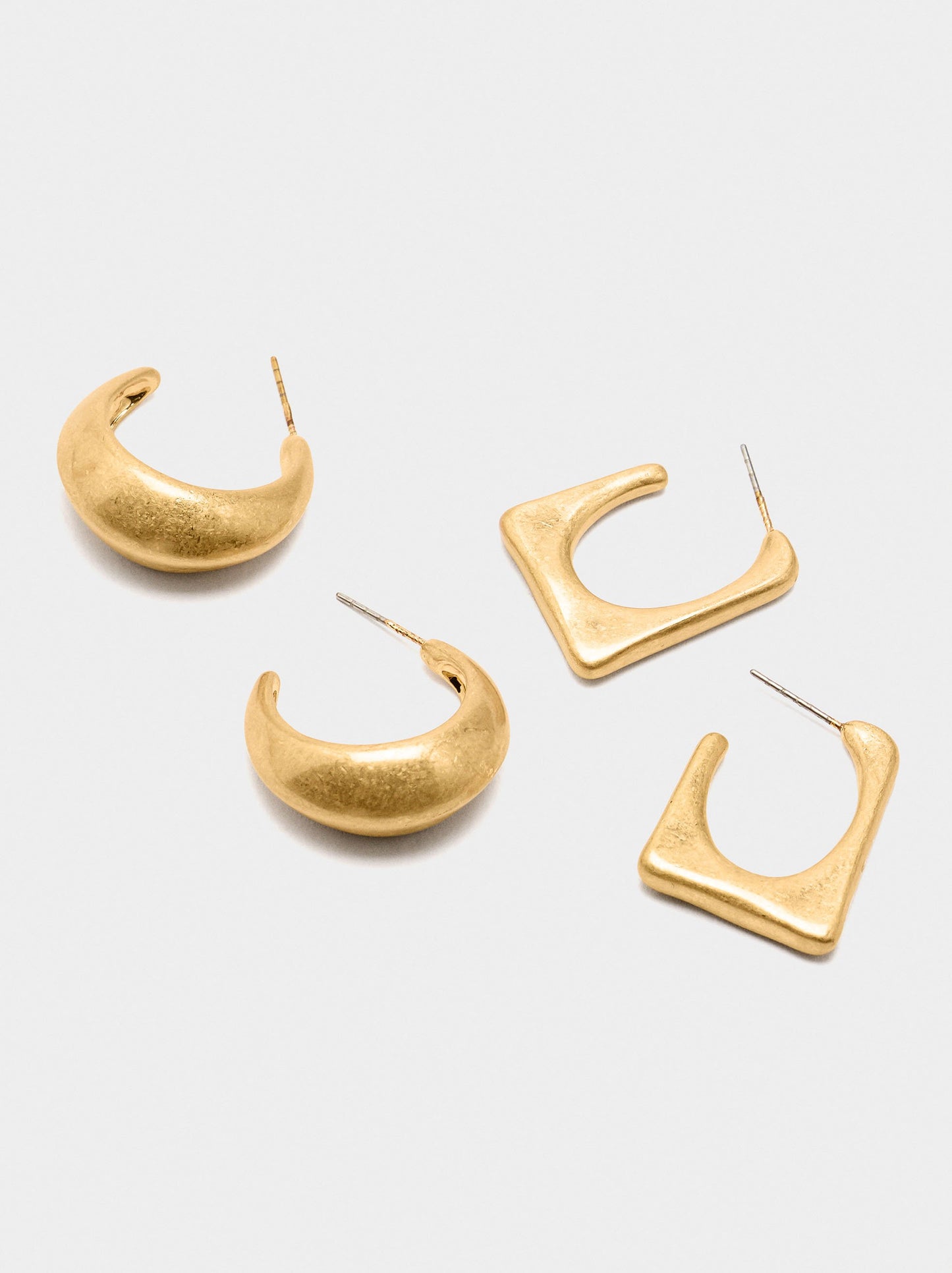 Set Of Open Hoop Earrings