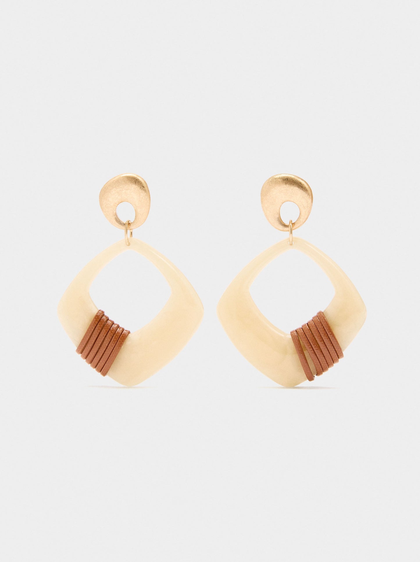 Long Earrings With Resin