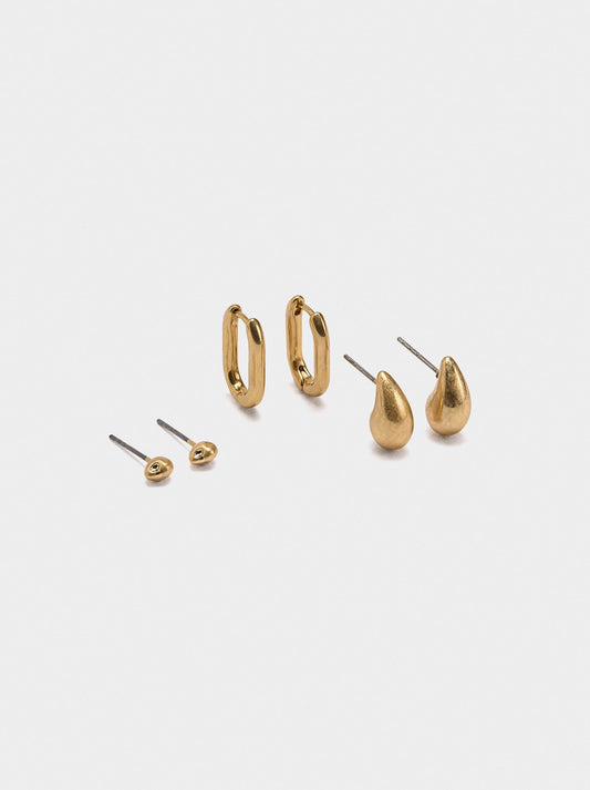 Set Of Gold Earrings