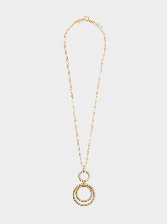 Long Necklace With Pendant Of Hoops