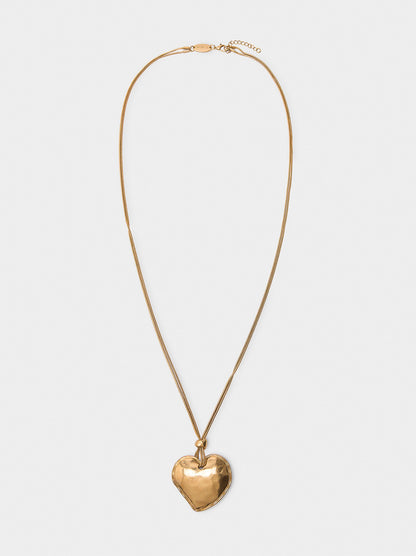 Snake Chain Necklace With Heart