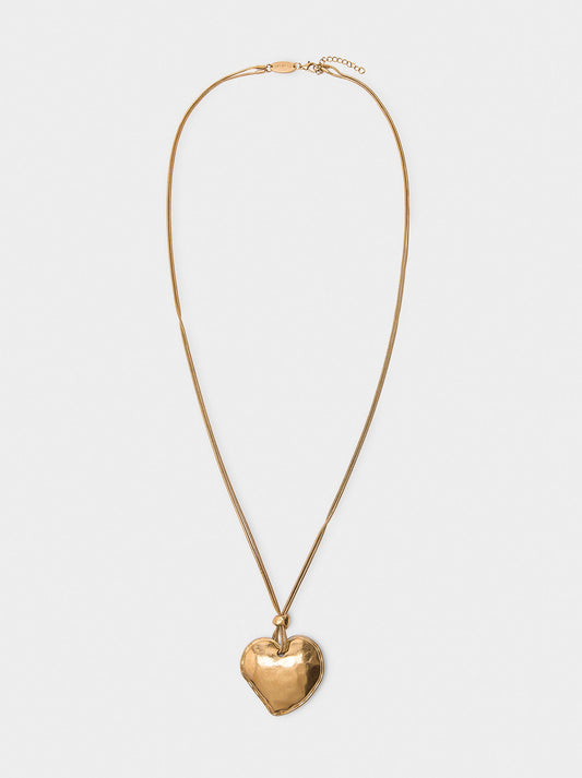 Snake Chain Necklace With Heart