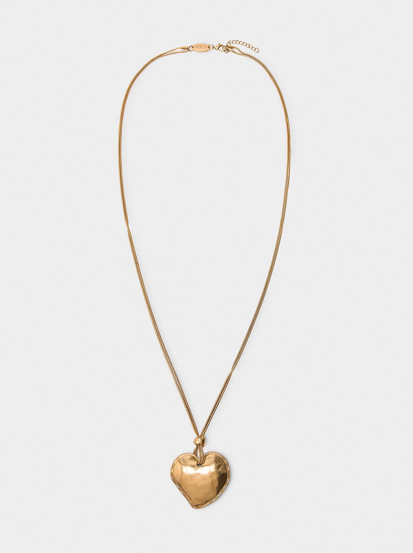 Snake Chain Necklace With Heart