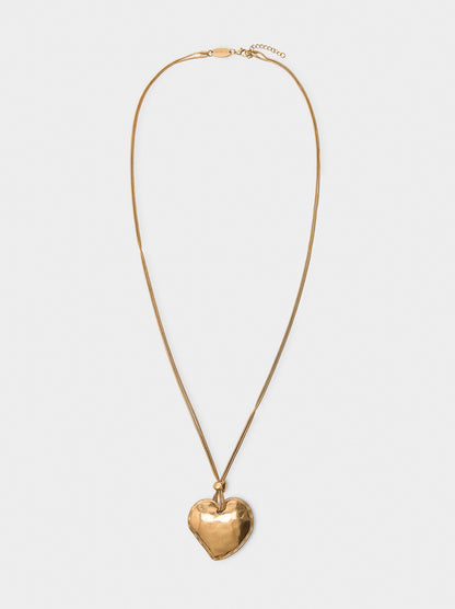 Snake Chain Necklace With Heart