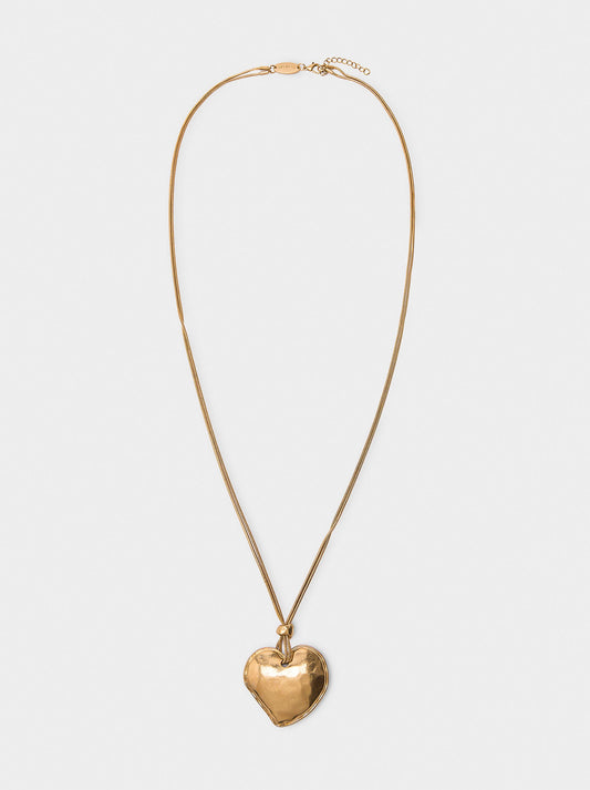 Snake Chain Necklace With Heart