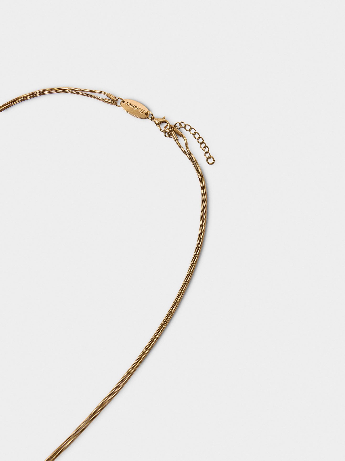 Snake Chain Necklace With Heart
