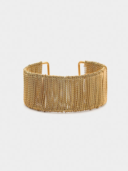 Wide Bracelet With Chains