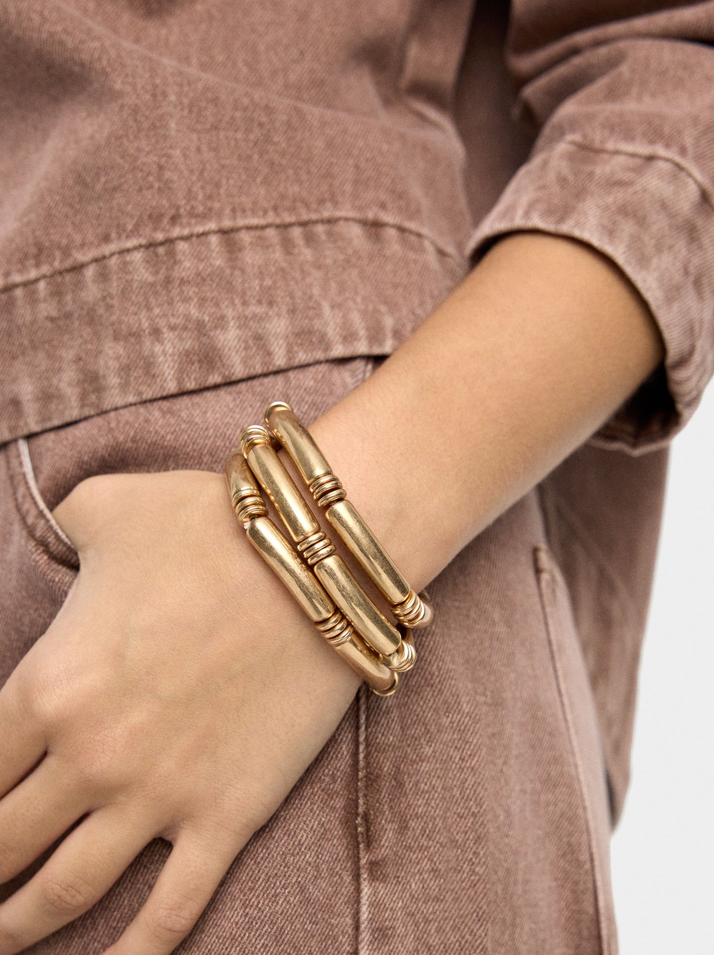 Set Of Segmented Elastic Bracelets