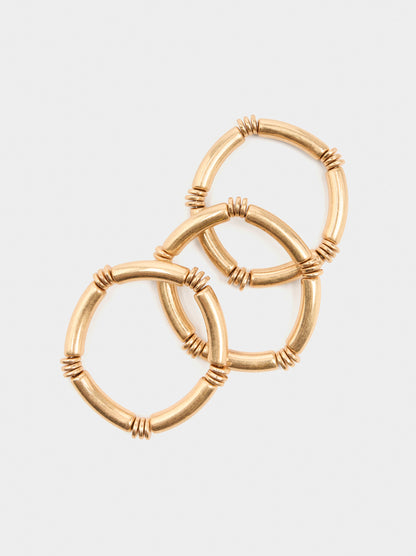 Set Of Segmented Elastic Bracelets