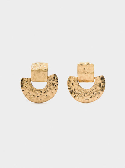 Earrings With Semicircle