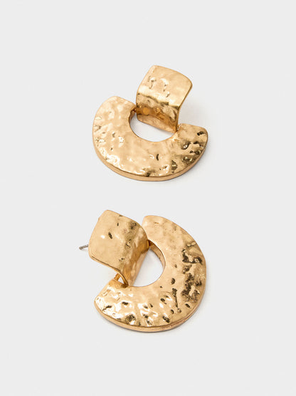 Earrings With Semicircle