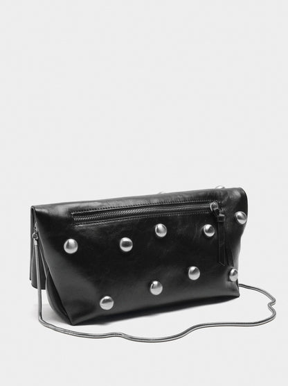 Handbag With Spheres And Flap