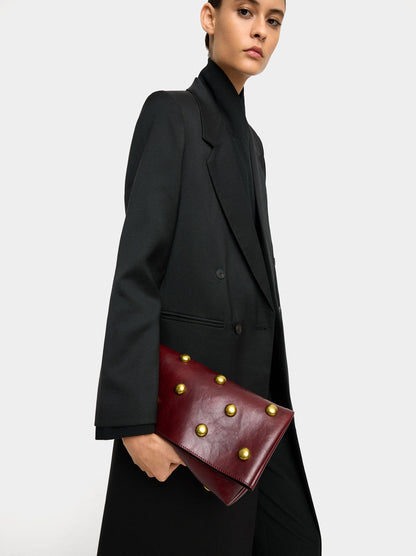 Handbag With Spheres And Flap