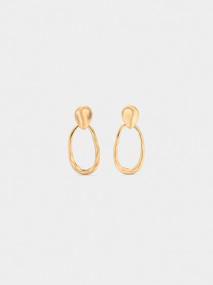 Earrings With Irregular Hoop