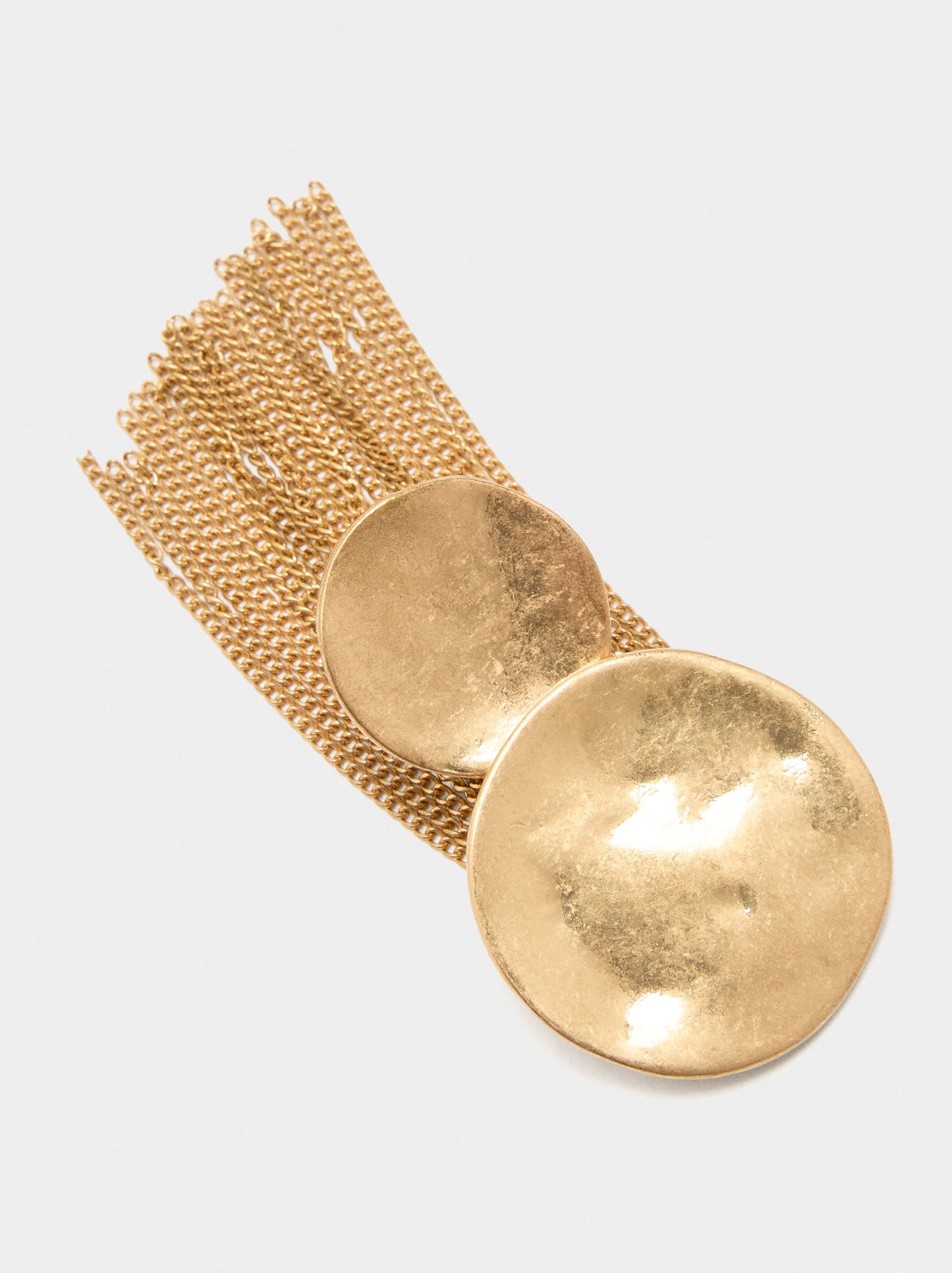 Long Round Earrings With Chains