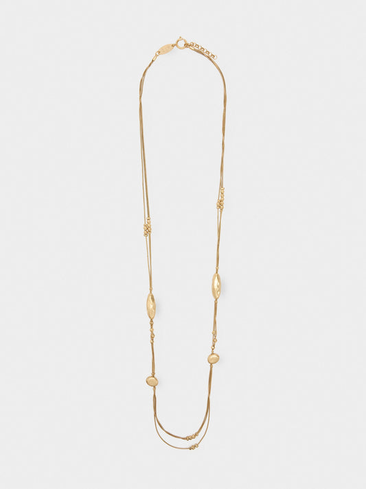 Multiple Effect Metallic Beads Necklace