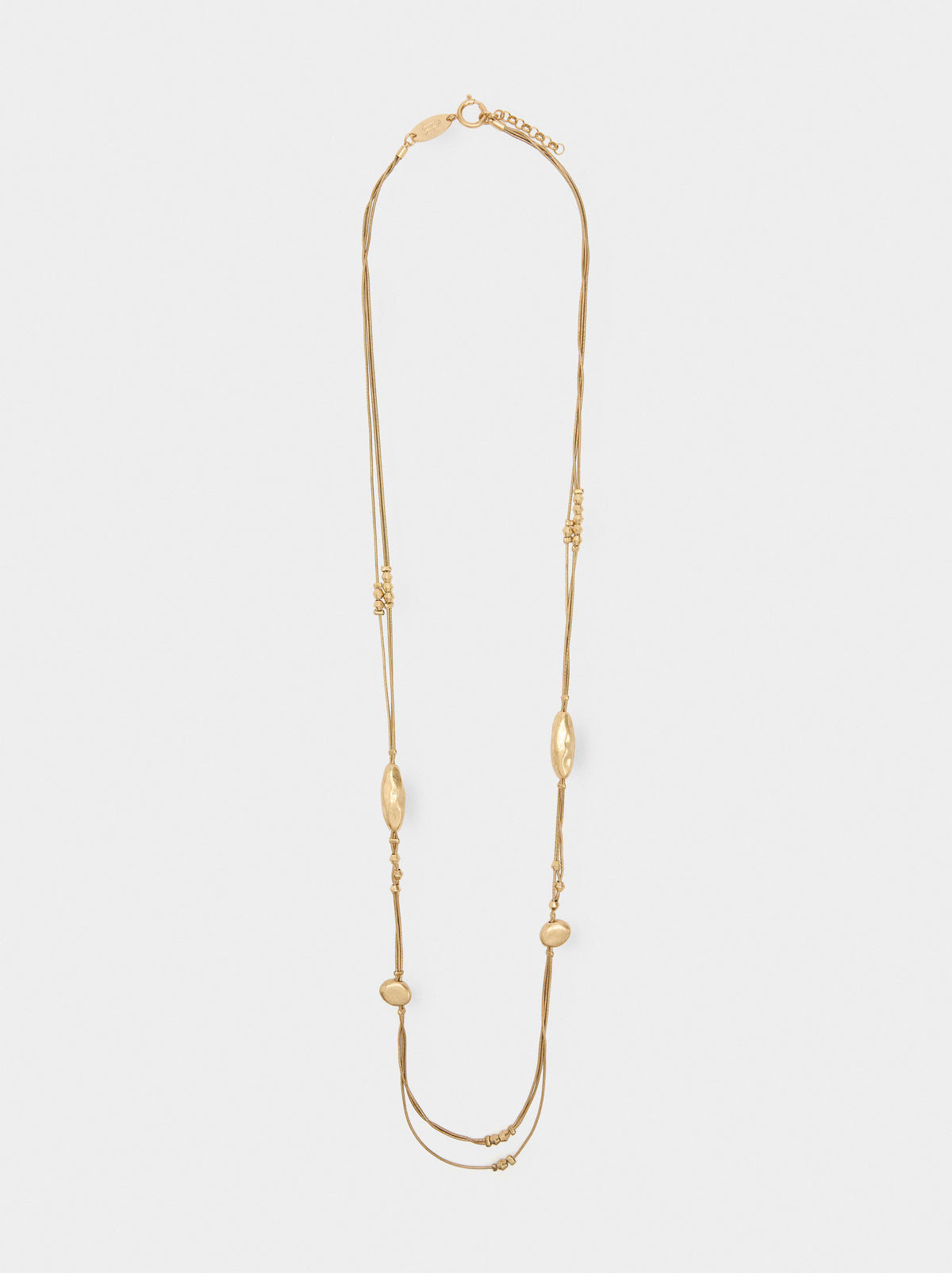 Multiple Effect Metallic Beads Necklace