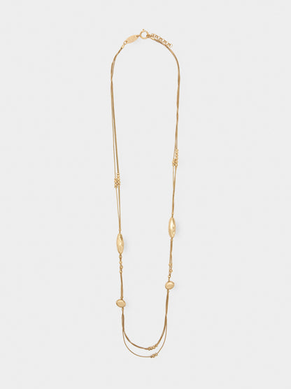 Multiple Effect Metallic Beads Necklace