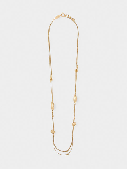 Multiple Effect Metallic Beads Necklace