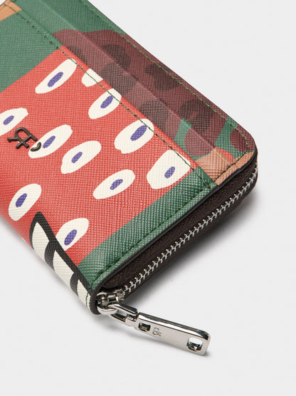 Wallet With Printed Texture