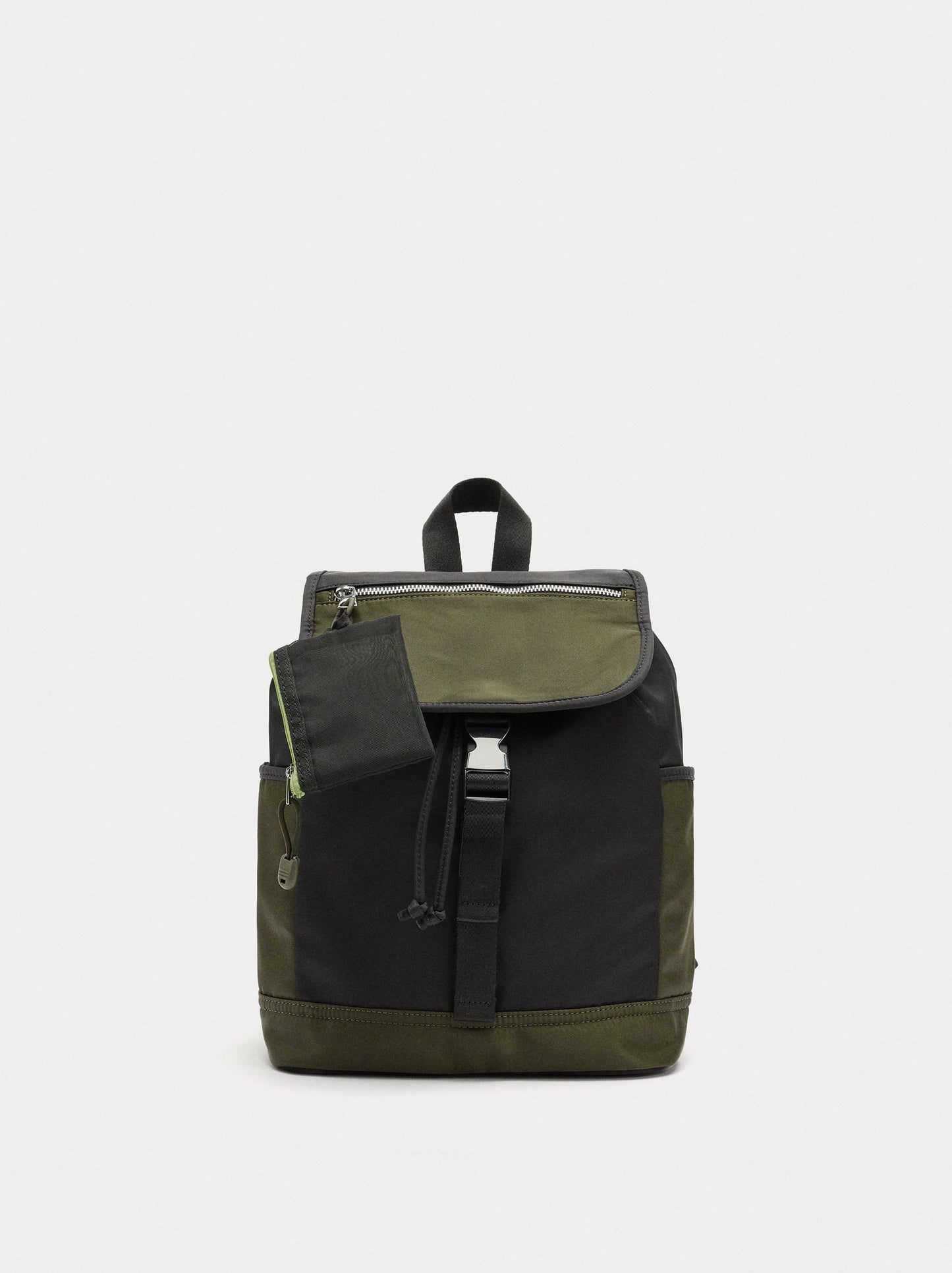 Nylon Colour Block Backpack