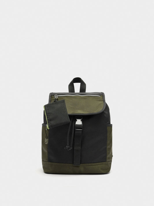 Nylon Colour Block Backpack