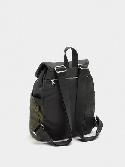 Nylon Colour Block Backpack