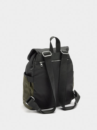 Nylon Colour Block Backpack