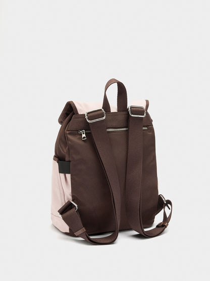 Nylon Colour Block Backpack