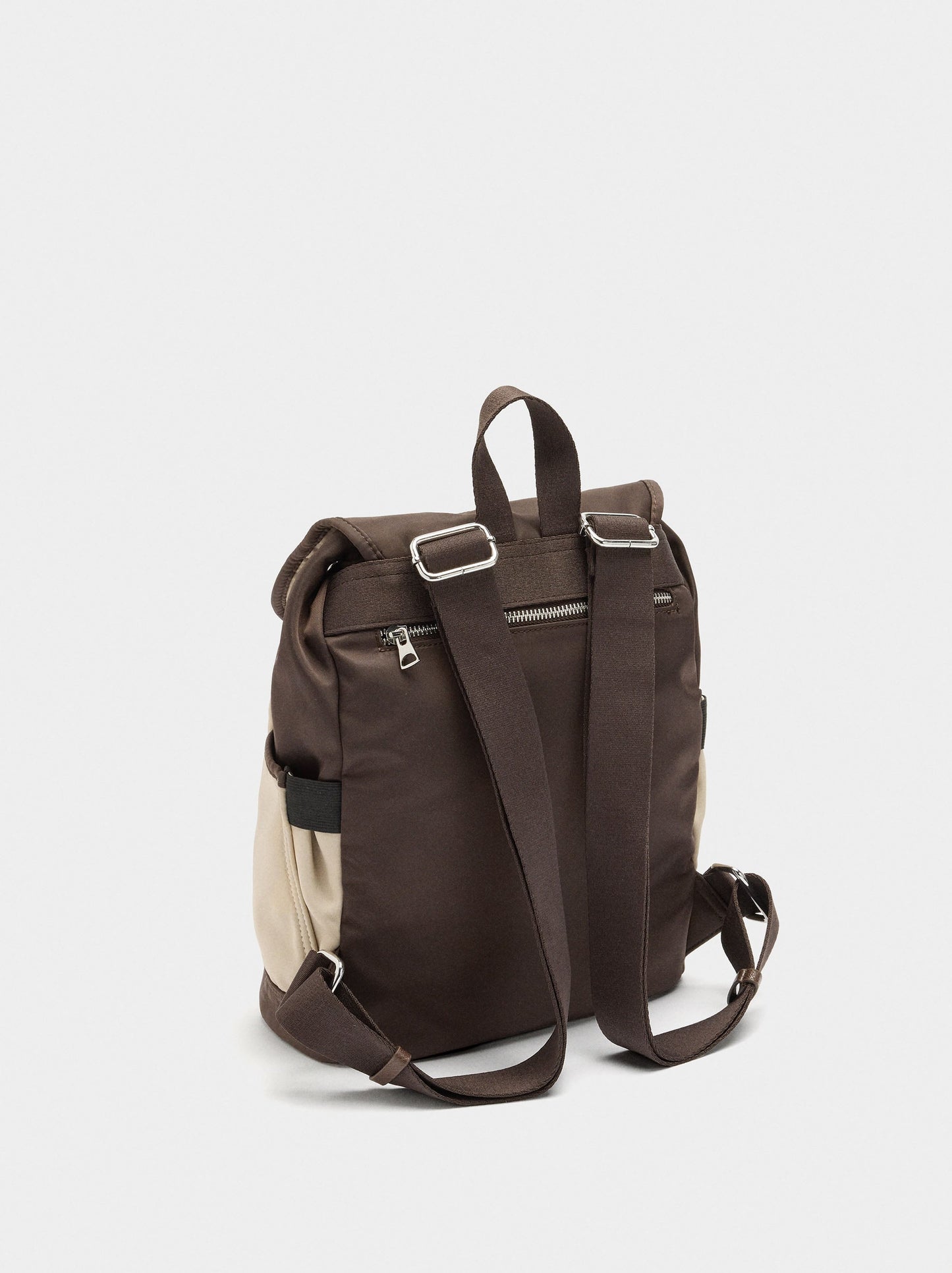 Nylon Colour Block Backpack