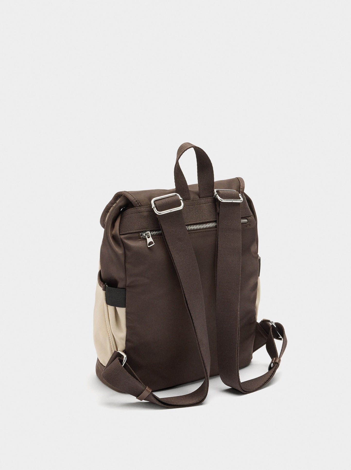 Nylon Colour Block Backpack