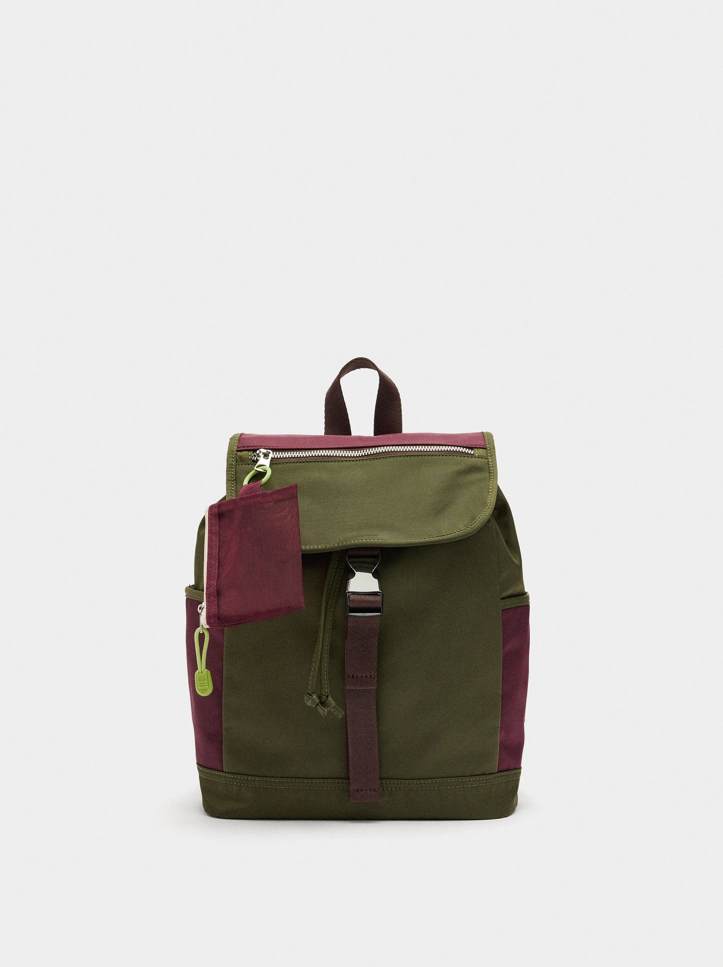 Nylon Colour Block Backpack