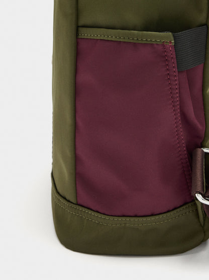 Nylon Colour Block Backpack