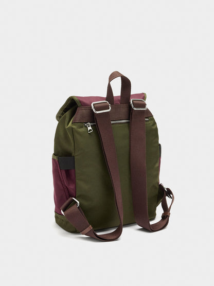 Nylon Colour Block Backpack