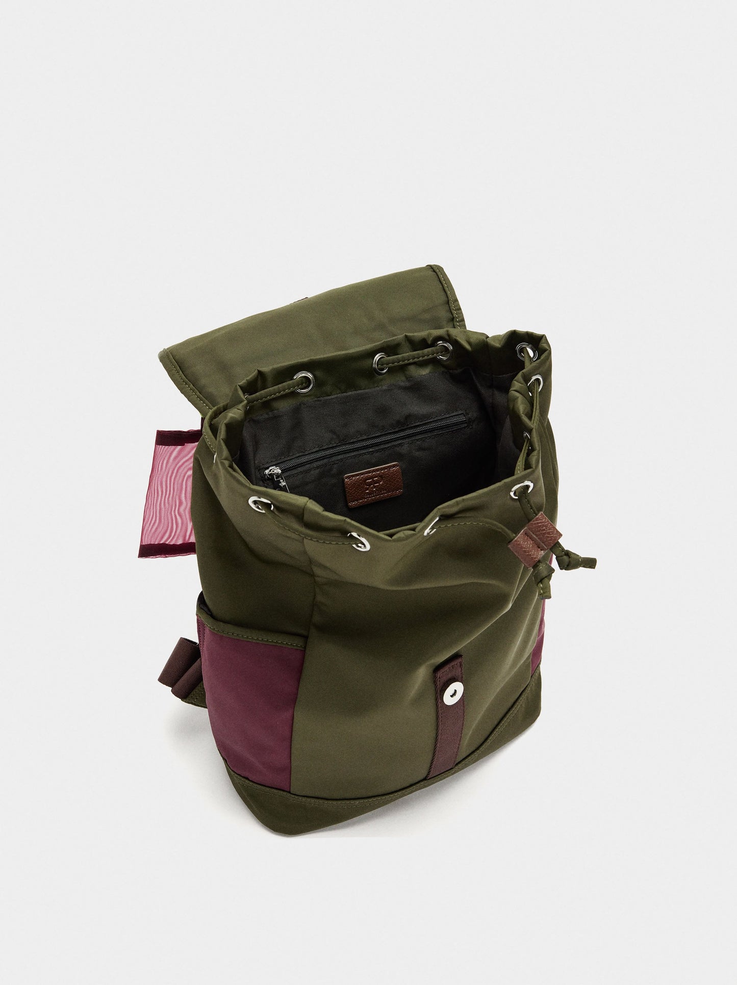Nylon Colour Block Backpack