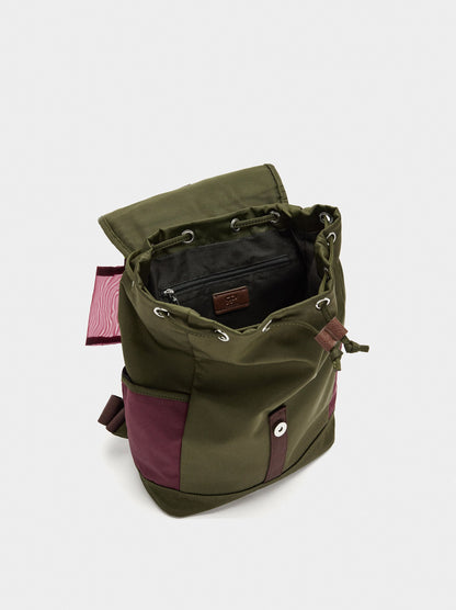 Nylon Colour Block Backpack