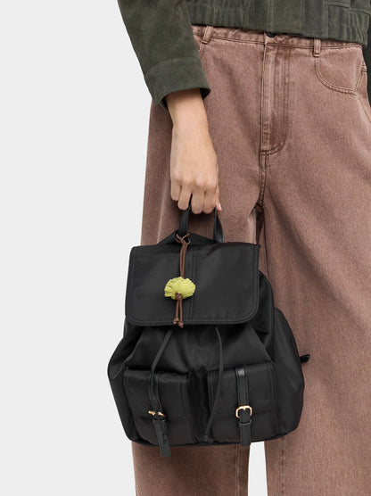 Nylon Backpack With Pendant