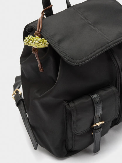 Nylon Backpack With Pendant