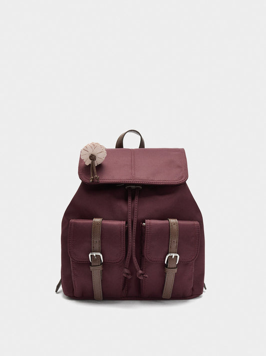 Nylon Backpack With Pendant