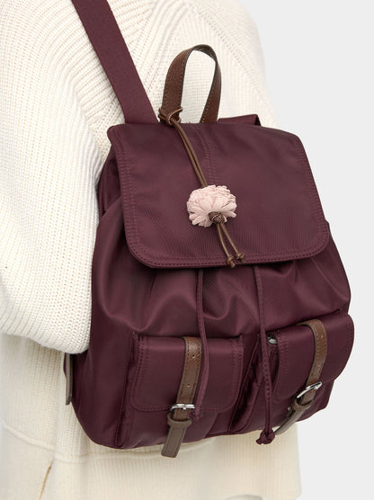 Nylon Backpack With Pendant
