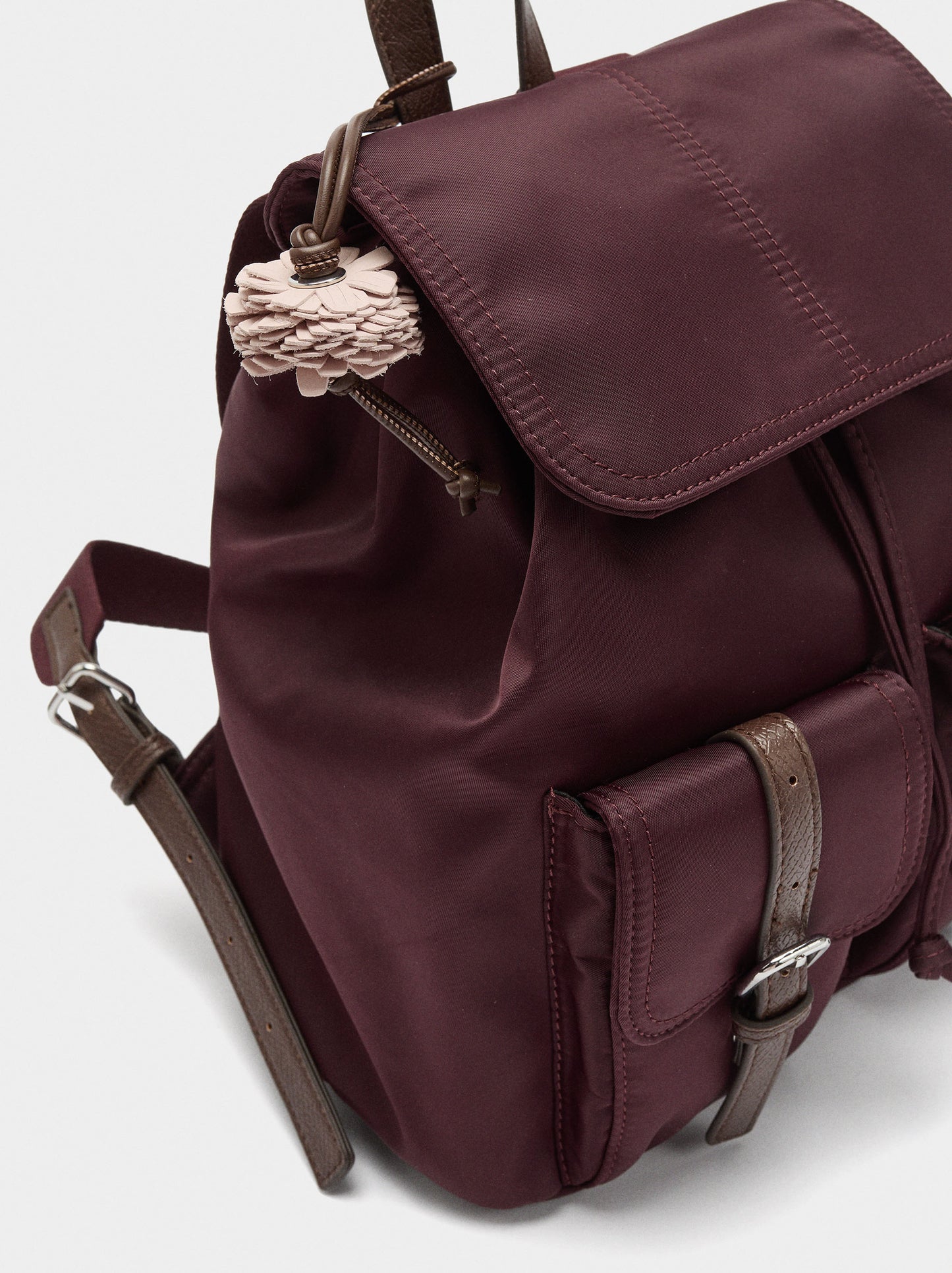 Nylon Backpack With Pendant