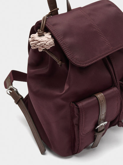Nylon Backpack With Pendant