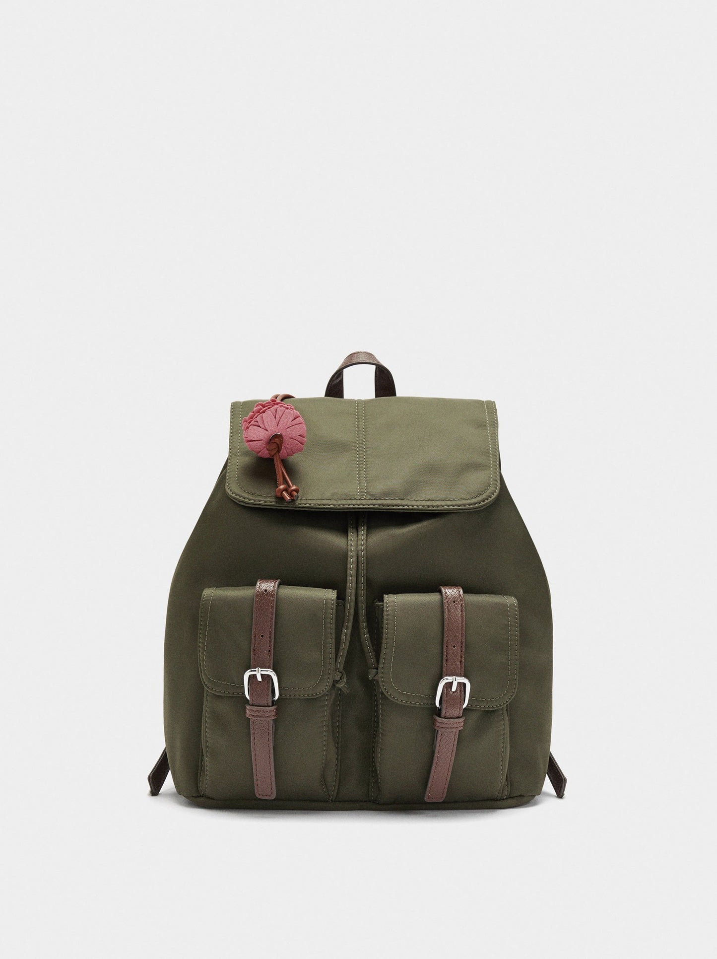 Nylon Backpack With Pendant