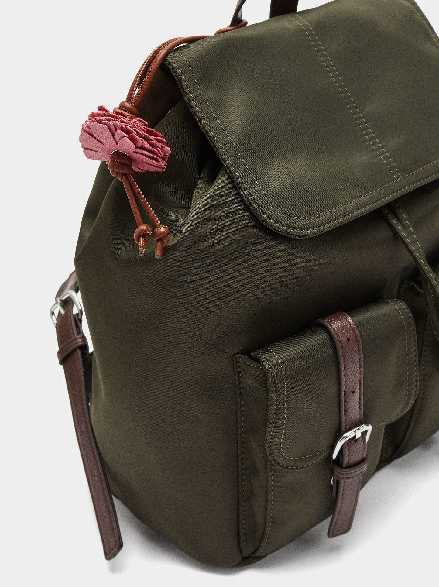Nylon Backpack With Pendant