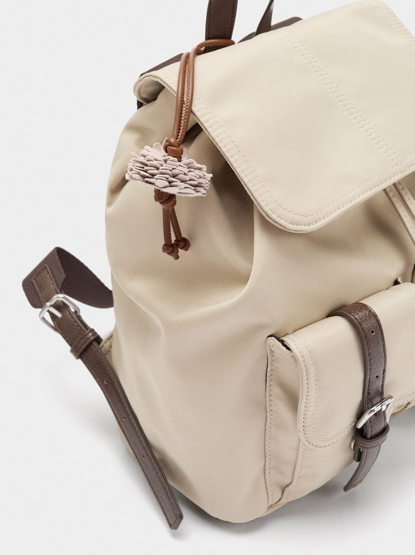 Nylon Backpack With Pendant