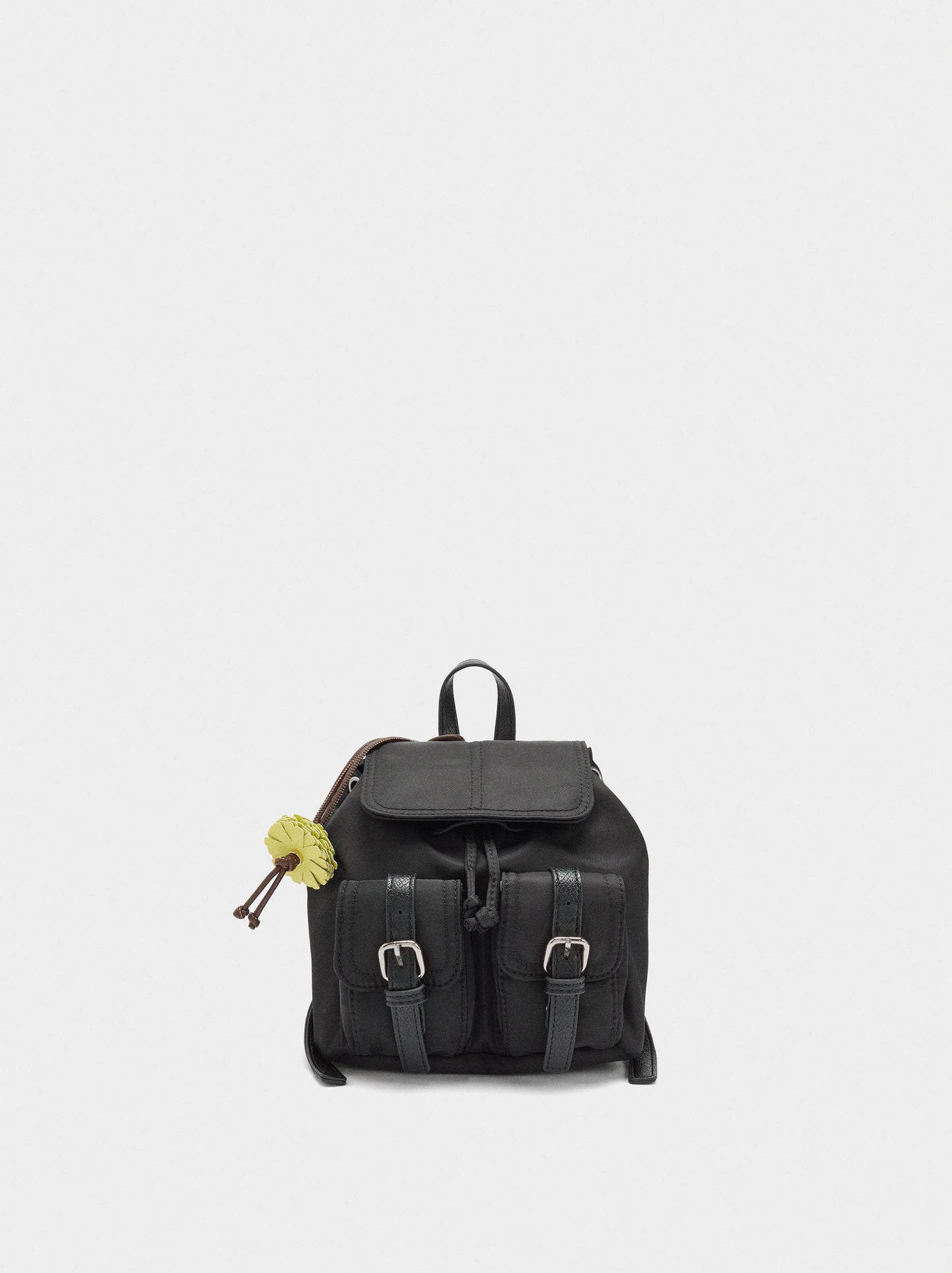 Mini Nylon Backpack With Pendant